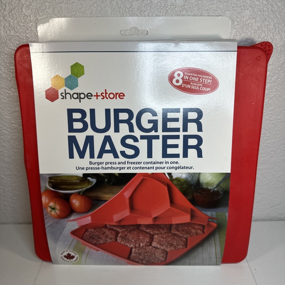 Shape & Store "Burger Master" Burger Press‎ & Freeze Container All in One